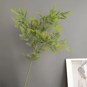Artificial fern branch green foliage plant for home decor wedding floral arrangement design 1pc