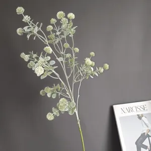 Künstlicher grüner Beeren Zweig einzelner Stiel Blumenarrangement für Heimtextilien Hochzeit.