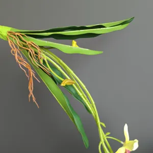 Dettaglio fiore di vite di orchidea artificiale, perfetto per decorazioni casa, hotel e matrimonio.