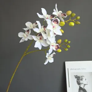 Ramoscello di orchidea artificiale decorazione finta phalaenopsis composizione floreale