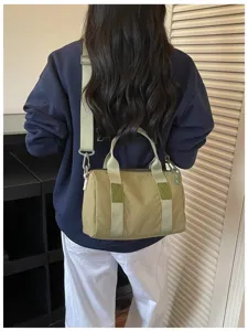 Casual commuting travel bag large capacity crossbody fashion women handbag solid color