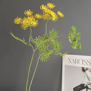 Artificial Lace Flower Fennel Branch Plastic Fake Floral For Modern Home Decor Wedding Party Floral Arrangement