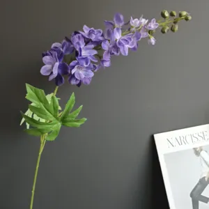 Ramo di fiori di delphinium 3D artificiale decorazione casa stile nordico finta composizione