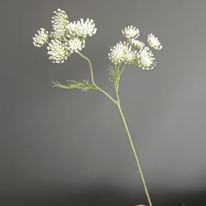Artificial lace flower fennel flower branch for modern home decor, wedding floral design.