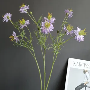 Artificial wildflower daisy chamomile home decoration photography prop realistic floral branch