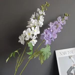Fiori di seta delphinium 3D artificiali decorazione per la casa in stile nordico
