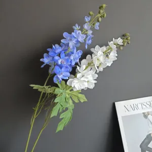 Fiore Artificiale Delfinio 3D Larkspur Finto Fiore Decorazione Casa Sposa Nozze Belle