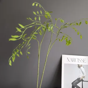 Artificial green plant branches oat grass simulation leaves for Nordic home decor and floral design details