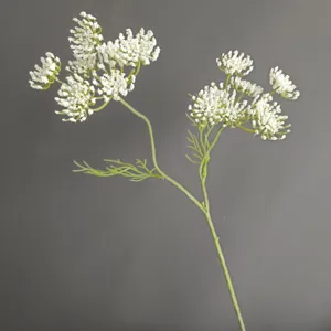 Artificial white lace flower branch detail, perfect for home decor and floral arrangements.