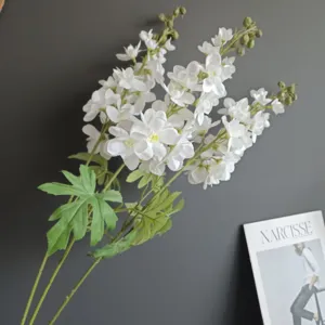 Delphinium Artificiale Finto Fiore Decorazione per la Casa Nordica Matrimonio Bianco