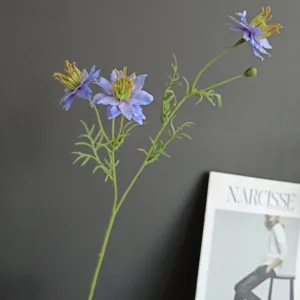 Artificial wild flower daisy chamomile home decoration photo prop single branch faux plant