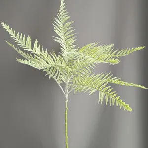 Artificial Boston Fern Single Branch Soft Rubber Green Plant Fake Leaves For Home Wedding Party Hotel Landscape Decoration