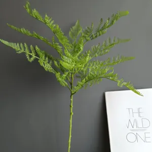Artificial maidenhair fern single branch green plant for home room hotel wedding decor detail view
