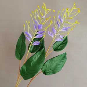 Künstlicher Blumen Zweig violette Orchidee Kunstpflanze für Dekoration Detailansicht