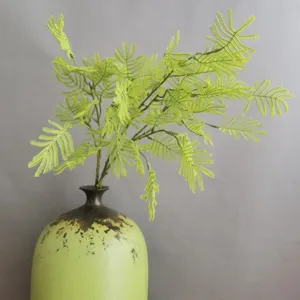 Artificial fern leaf branch green plant for Nordic home decor, wedding floral arrangement.