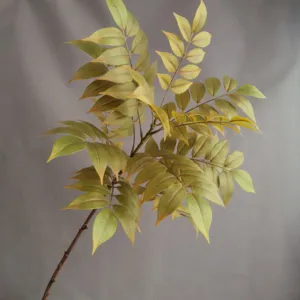Ramas de plantas verdes artificiales hojas falsas para decoracion de pared de hogar hotel