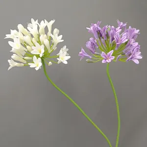 Fiore agapanto artificiale stelo singolo decorazione casa matrimonio disposizione dettaglio