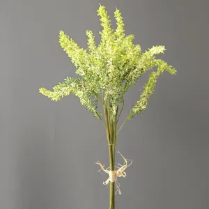 Artificial green plant flower bouquet detail shot for home decor and wedding arrangement.