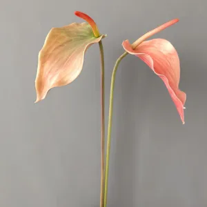 Artificial Anthurium flower realistic touch faux flamingo flower home decor floral arrangement