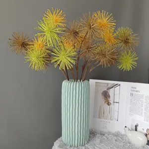 Simulierte Chrysantheme Löwenzahn Ball Künstliche Blumen Zweig Kunststoff Falsche Blumen Heim Hochzeit Party Dekor