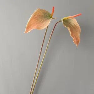 Artificial anthurium flower stem fake plant home decor wedding floral arrangement