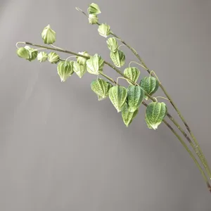 Détail de branche de physalis lanterne artificielle, décor réaliste en PU pour maison et hôtel.