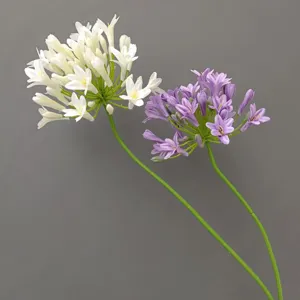 Fiori artificiali di Agapanthus a stelo singolo decorazione floreale finta per casa hotel matrimonio