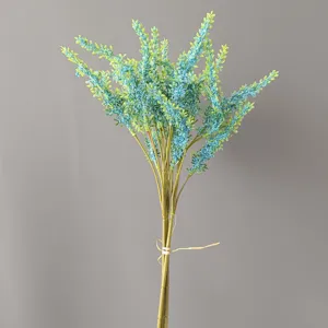 Artificial blue flower bouquet fluffy plant decor for home wedding photography props