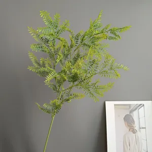 Artificial fern leaf branch green botanical decoration for home floral arrangement detail