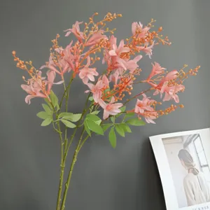 Artificial Nordic wild bamboo oleander flowers home hotel wedding decoration fake floral branch