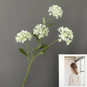 Rama de flor de hortensia artificial flor de bola de nieve falsa para decoración