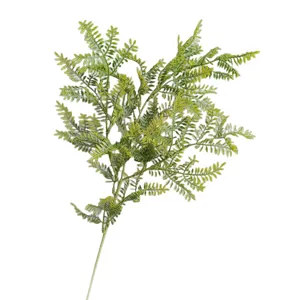 Artificial fern plant branch greenery faux foliage for home decor wedding floral design supply.