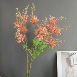 Artificial oleander flower branch fake floral decor for home hotel wedding party decor