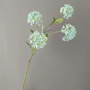 Rama de hortensia azul artificial de estilo Morandi para decoracion del hogar y bodas
