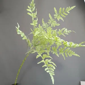 Stelo di Foglia di Felce Artificiale in Gomma Morbida Finta Pianta per Arredamento Nordico Matrimonio Accessori per Fotografia Composizione Floreale