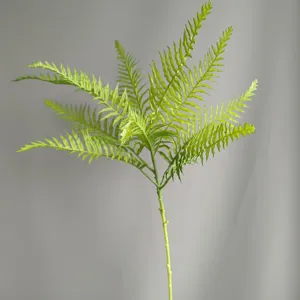 Artificial soft rubber fern plant stem for home decor, hotel and event landscaping design.