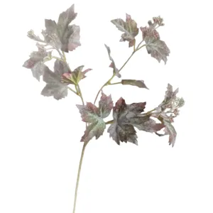 Rama de planta artificial con hojas escarchadas ideal para decoración del hogar nórdico.