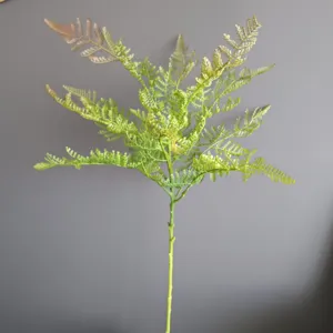 Artificial soft rubber maidenhair fern single stem detail shot for home decor and weddings.