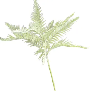 Artificial plastic fern plant branch green leaf fake plant for home office hotel decor