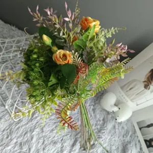 Bouquet de fleurs artificielles style nordique décoration maison mariage arrangement détail