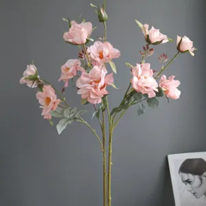 Artificial flowers Nordic style wild rose camellia home decoration fake flower branch