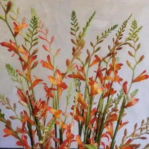 Artificial orange flower branch for home decor wedding photography props detail