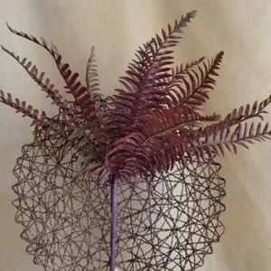 Finto ramo di felce pianta rosso scuro Boston felce per decorazione domestica composizione floreale