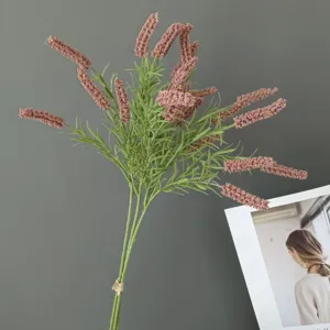 Künstliche Blume rosa Fuchsschwanz Hirse Zweig Kunstpflanze Heimtextilien Hochzeitsdeko