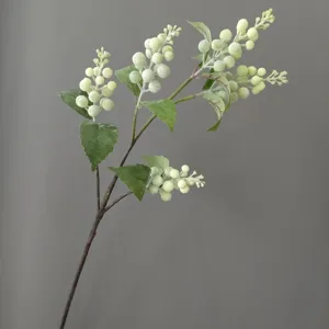 Artificial foam berry branch simulation fruit green plant home decor wedding floral arrangement