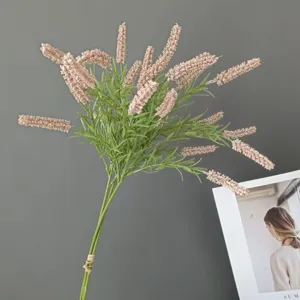 Künstlicher Blumenstrauß rosa Astilbe Salbei Schilf Heimdekoration Blumenarrangement Hochzeit
