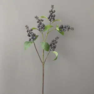 Artificial berry branch fake fruit stems for home decor wedding floral arrangement decor.