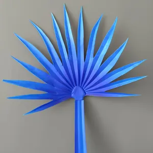 Blauwe kunstmatige palm waaier bladeren decoratie thuis hotel huwelijk etalage mooi