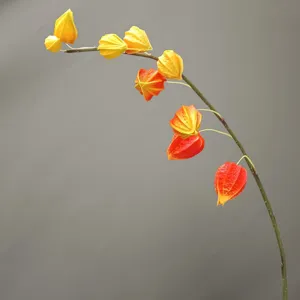 Branche de lanterne artificielle en PU alkékenge réaliste détail de décoration florale maison