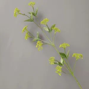 Künstlicher grüner Beeren-Pflanzenstiel Detail, ideal für Heimdekoration Blumendesign